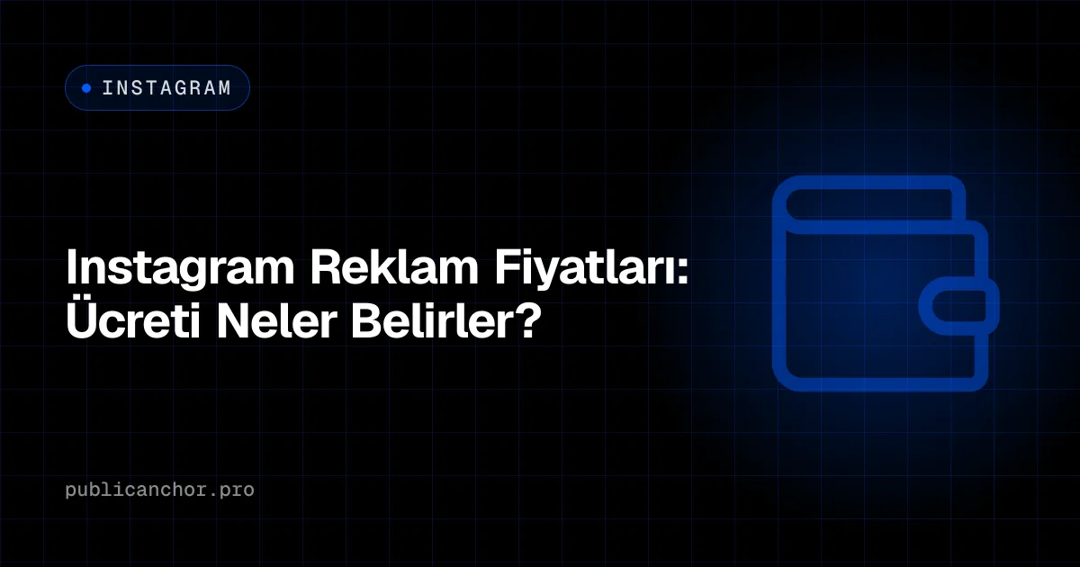 Instagram reklam bütçesini ve maliyet kalemlerini cüzdan ikonuyla simgeleyen kapak görseli